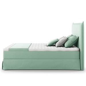 Boxspringbett AVELLINO mit Husse Microfaser Orela: Mint - 160 x 200cm - H3