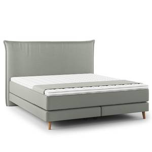 Boxspringbett AVELLINO Klassisch Microfaser Orela: Grau - 160 x 200cm - H3