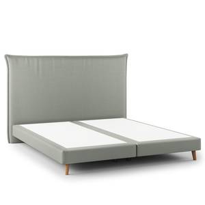 Boxspringbett AVELLINO Klassisch Microfaser Orela: Grau - 160 x 200cm - H3