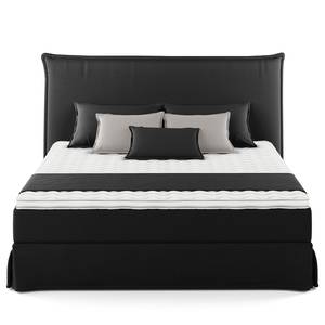 Letto boxspring Avellino II Microfibra Orela: nero - 160 x 200cm - H3