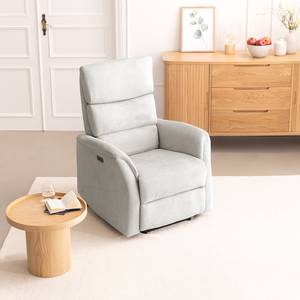 Tv-fauteuil Olands - elektrisch microvezel - zilverkleurig