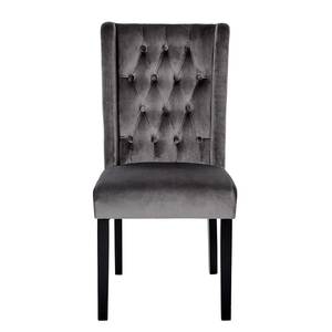 Chaise Norberg Velours - Anthracite - Anthracite - Velours