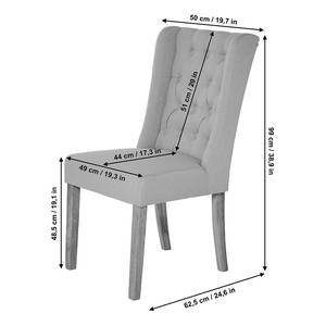 Sedia per sala da pranzo Norberg Velluto - Antracite - Color antracite - Velluto