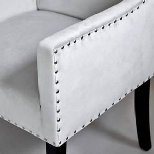 Chaises Heby Velours - Gris argenté - Gris argenté