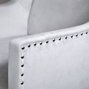 Chaises Heby Velours - Gris argenté - Gris argenté