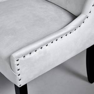 Chaise Valbu Velours - Gris argenté - Gris argenté