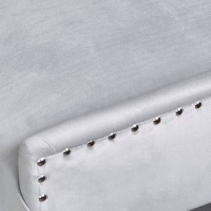 Chaise Valbu Velours - Gris argenté - Gris argenté