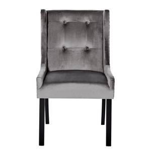 Chaise Valbu Velours - Anthracite / Gris - Anthracite