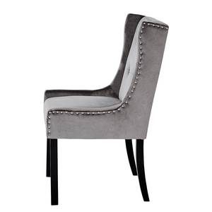 Chaise Valbu Velours - Anthracite / Gris - Anthracite