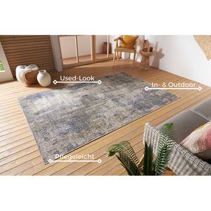 Tapis intérieur/extérieur Gizeh Polypropylène - Bleu-gris - 80 x 200 cm