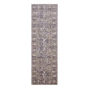 In - und Outdoor Teppich Port Said Polypropylen - Beige / Blau - 80 x 200 cm