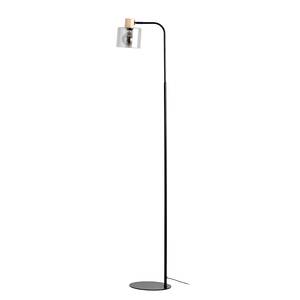 Staande lamp Weald ijzer/rookglas/rubberboomhout - 1 lichtbron