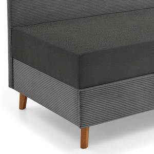 Schlafsofa Cabana Cordstoff Poppy: Grau - Breite: 105 cm