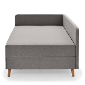 Lit capitonné Cabana Tissu Fayna: Gris clair - Largeur : 105 cm