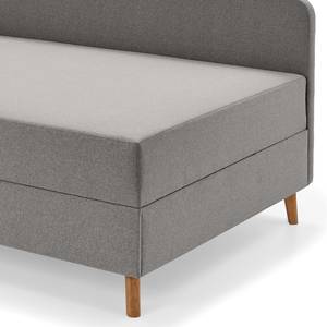 Letto imbottito Cabana Tessuto Fayna: grigio chiaro - Larghezza: 105 cm