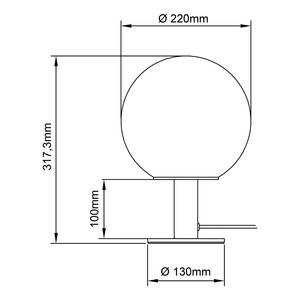 Tafellamp Gould aluminium/rookglas - 1 lichtbron