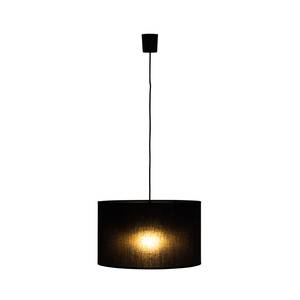 Lampada a sospensione Toru Acciaio / Cotone - Nero - 40 x 24 cm