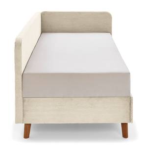 Lit capitonné Cabana Velours côtelé Poppy: Beige - Largeur : 135 cm