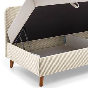 Gestoffeerd bed Cabana Corduroy Poppy: Beige - Breedte: 135 cm