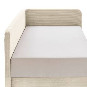 Lit capitonné Cabana Velours côtelé Poppy: Beige - Largeur : 135 cm