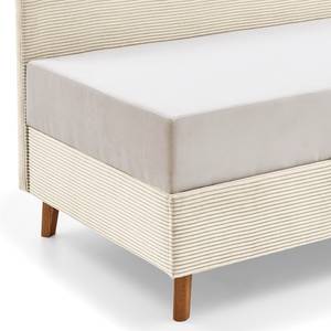 Gestoffeerd bed Cabana Corduroy Poppy: Beige - Breedte: 135 cm