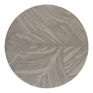 Wollteppich Lino Leaf Wolle - Grau - 160 x 160 cm - Grau - 160 x 160 cm