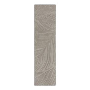 Wollteppich Lino Leaf Wolle - Grau - 60 x 230  cm - Grau - 60 x 230 cm