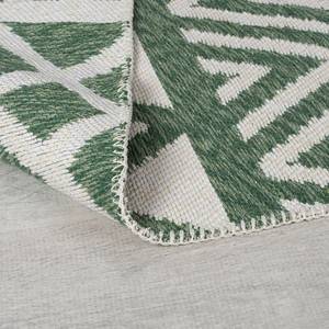 Laagpolig vloerkleed Teo polyester / katoen - groen - 120 x 170 cm - Groen - 120 x 170 cm