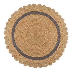 Tapis Grace Jute - Naturel / Gris - 160 x 160 cm