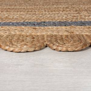 Tapis Grace Jute - Naturel / Gris - 160 x 160 cm