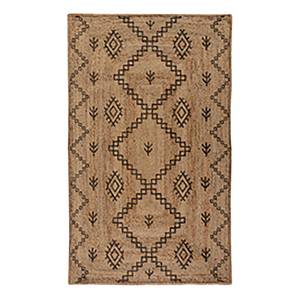 Tapis Printed Jute - Naturel / Noir - 80 x 150 cm - 80 x 150 cm