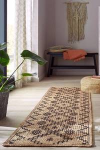 Tapis Printed Jute - Naturel / Noir - 60 x 230 cm - 60 x 230 cm