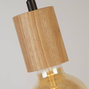 Hanglamp Kergant 1 lichtbron staal/hout - zwart