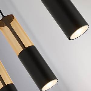 Hanglamp Wands 5 lichtbronnen staal - zwart