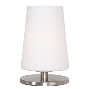 Tafellamp Ancilla Hoogte 24 cm ijzer / melkglas - zilverkleurig - 1 lichtbron - Zilver