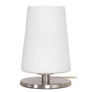 Tafellamp Ancilla Hoogte 24 cm ijzer / melkglas - zilverkleurig - 1 lichtbron - Zilver