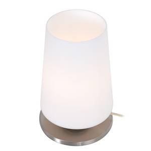 Lampe Ancilla hauteur 24 cm Fer / Verre dépoli - Argenté - 1 ampoule - Argenté