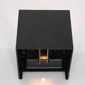 Wandlamp Muro ijzer / katoen - zwart - 2 lichtbronnen - Zwart
