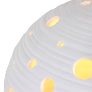 Lampe Jazz Moon Porcelaine / Coton - Blanc - 1 ampoule