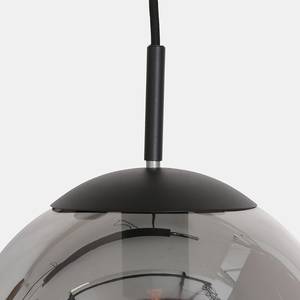 Hanglamp Bollique ijzer / rookglas - zwart - 3 lichtbronnen