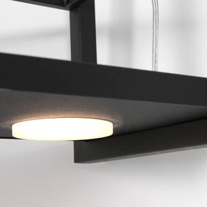 Hanglamp Tør ijzer / katoen - zwart - 6 lichtbronnen