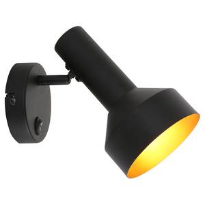 Wandlamp Bundle 1 lichtbron ijzer / katoen - zwart - 1 lichtbron