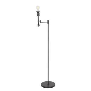 Lampadaire Stang 2 ampoules - Type B Fer / Coton - Noir - 2 ampoules