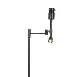 Lampadaire Stang 2 ampoules - Type B Fer / Coton - Noir - 2 ampoules