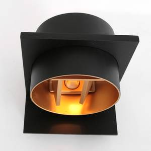 Wandlamp Muro rond type B ijzer - zwart - 1 lichtbron - Zwart