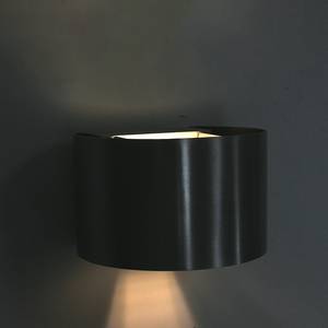 Wandlamp Muro rond type A ijzer - zwart - 1 lichtbron - Zwart