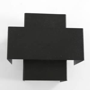 Applique Muro carrée - Type B Fer - Noir - 1 ampoule - Largeur : 13 cm
