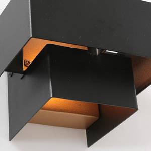 Wandlamp Muro Vierkant type B ijzer - zwart - 1 lichtbron - Breedte: 13 cm