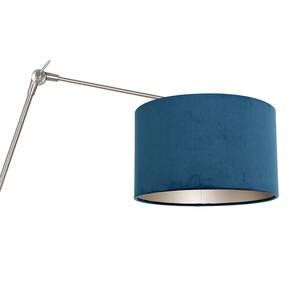 Wandlamp Prestige Chic A ijzer / polyester - turquoise / zilverkleurig - 1 lichtbron - Turquoise/zilverkleurig