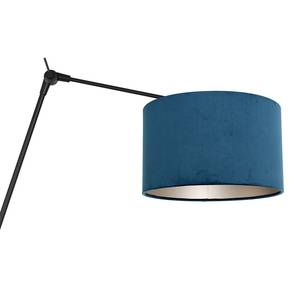 Wandlamp Prestige Chic A ijzer / polyester - turquoise / zwart - 1 lichtbron - Turquoise/Zwart